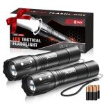 Bright LED Flashlights - 2 Pack, 3 Modes