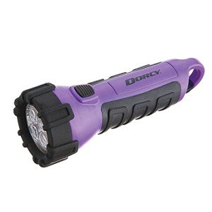 Purple LED Flashlight with Carabiner Clip, 55 Lumens