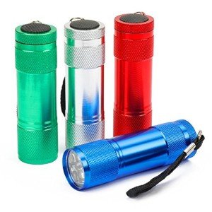 4-Pack LED Flashlights with AAA Batteries Included