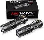 Bright Mini Tactical Flashlights with Clip - 2 Pack