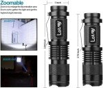 Bright Mini Tactical Flashlights with Clip - 2 Pack