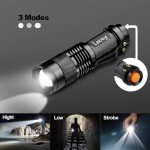 Bright Mini Tactical Flashlights with Clip - 2 Pack