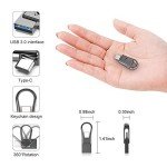 64GB USB C Flash Drive, 2-in-1 OTG USB 3.0 Thumb Drive, Dual USB Memory Stick Pen Drive for Type-C Android Smartphones Tablets and New MacBook Laptop PC PDA Samsung, Black