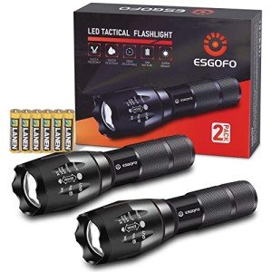 Bright LED Flashlights 2 Pack - 3000 Lumen