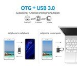 64GB USB C Flash Drive, 2-in-1 OTG USB 3.0 Thumb Drive, Dual USB Memory Stick Pen Drive for Type-C Android Smartphones Tablets and New MacBook Laptop PC PDA Samsung, Black