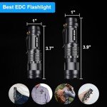 4 Pack Mini LED Flashlights - Zoomable & Water-Resistant