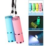 Glow in the Dark Mini LED Flashlights - 4 Pack