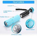 Glow in the Dark Mini LED Flashlights - 4 Pack