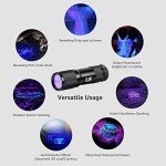 UV Black Light Flashlight for Stains and Detection