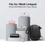 SpomacGek Case for Anker 621 Nano Power Bank/for iWALK LinkPod Portable Charger 3350mAh,4500mAh,4800mAh Power Bank with Half-mesh Pocket,Elastic Band,Lanyard and Carabiner(Case Only)