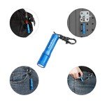 Bright Mini Keychain LED Flashlight - Blue