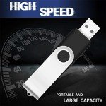 3PCS 1GB USB Flash Drive EASTBULL USB 2.0 Drive Swivel USB Stick Memory Stick Metal Pen Drive (Black)