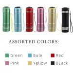 6 Pack Mini LED Flashlights - Assorted Colors
