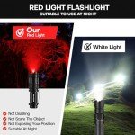 2-Pack Red LED Flashlights for Night Use
