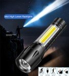 Mini USB Rechargeable LED Flashlight - 3 Modes