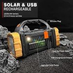 Solar Rechargeable Flashlight for Camping & Emergencies