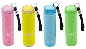 DAFURIET 4 Pack Glow in Dark LED Flashlights