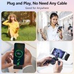 VOVOAEWACH Mini Portable Charger Power Bank for iPhone and Android Phone, 2 in 1 Two Charge Connectors Upgraded 5000mAh Battery Pack Compatible with iPhone Series, Samsung S23/S22 (Black)