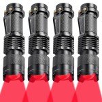 2-Pack Red LED Flashlight for Night Use