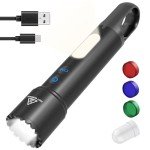 Bright LED Rechargeable Tactical Flashlight - 10 Modes