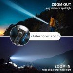 Bright LED Rechargeable Tactical Flashlight - 10 Modes