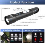 Bright LED Rechargeable Tactical Flashlight - 10 Modes