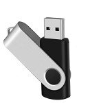 3PCS 1GB USB Flash Drive EASTBULL USB 2.0 Drive Swivel USB Stick Memory Stick Metal Pen Drive (Black)