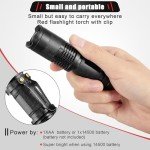 2-Pack Red LED Flashlight for Night Use