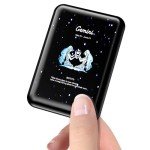 TXQX Mini Power Bank 10000mAh,Small Portable Charger USB C in/Output 22.5W Fast Charging,Best Gift for Various Festivals - Constellation Battery Pack for iPhone Samsung iPad Tablet(Gemini)