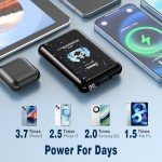 TXQX Mini Power Bank 10000mAh,Small Portable Charger USB C in/Output 22.5W Fast Charging,Best Gift for Various Festivals - Constellation Battery Pack for iPhone Samsung iPad Tablet(Gemini)