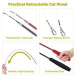 Interactive Cat Wand & Feather Refills Set