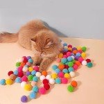 Cat Toy Ball Launcher with 20 Pom Pom Balls