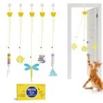 5 Pcs Interactive Feather Cat Toys Set