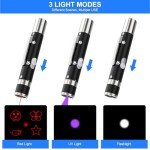 Interactive Cat Toy Light with 7 Patterns - 2 Pack