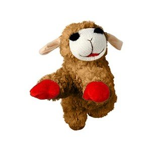 Small Brown Lamb Chop Squeaker Dog Toy