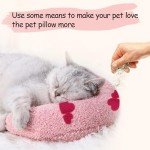 Soft U-Shaped Cat Cuddler Pillow - Pink Heart