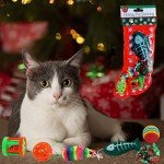 Kole Christmas Cat Stocking with 6 Toys