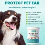 Ear Cleaner Wipes for Dogs and Cats - 60 Count