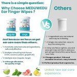 Ear Cleaner Wipes for Dogs and Cats - 60 Count