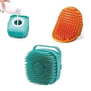 2-Pack Dog Bath Brush and Shampoo Dispenser