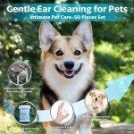 Large Pet Ear Wipes - Coconut Scent, 50 Count