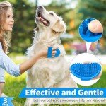 3PCS Adjustable Dog Bath Brushes - Blue