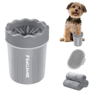 Portable Pet Paw Washer with Towels for Dogs