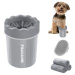 Portable Pet Paw Washer with Towels for Small Dogs