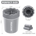 Portable Pet Paw Washer with Towels for Small Dogs
