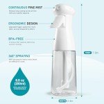 2 Pack Continuous Mist Spray Bottles - 6.8 OZ