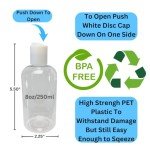 8 oz Plastic Squeeze Bottles - 2 Pack