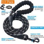 Durable Dog Leash with Padded Handle, 5 ft