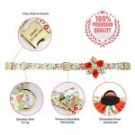Floral Pattern Dog Collar with Personalized Buckle