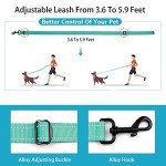 Reflective Dog Collar and Leash Set, Mint Green